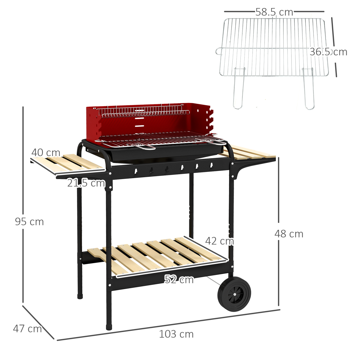 cortex-london-windsor-charcoal-barbecue-grill-trolley-five-level-red-black