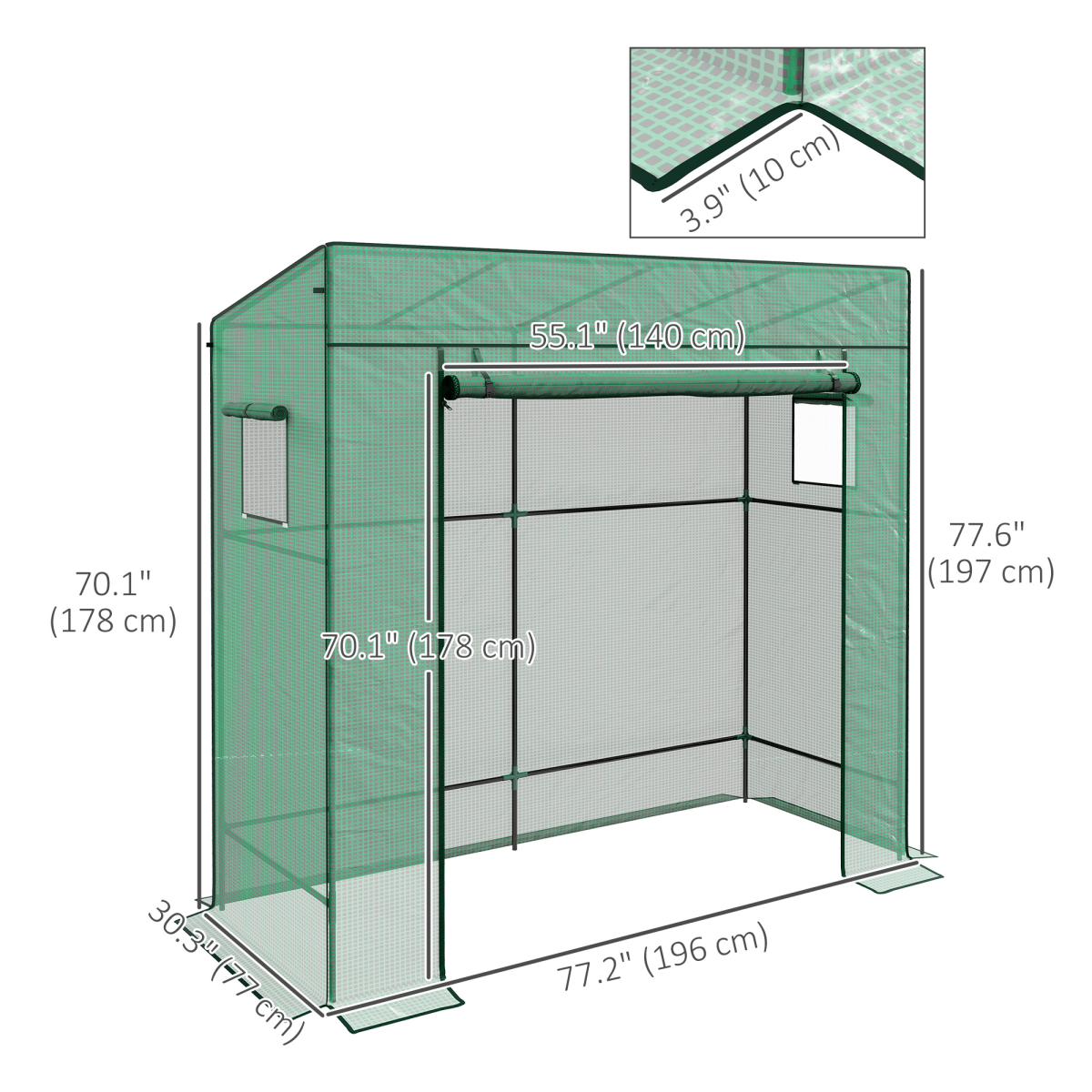 cortex-london-kew-mini-walk-in-greenhouse-green-polyethylene-steel