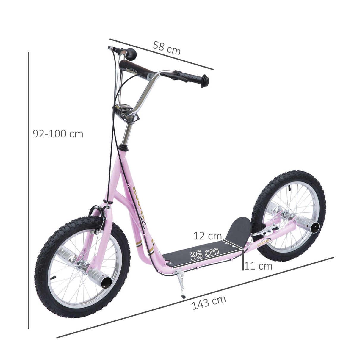 cortex-london-windsor-childrens-stunt-scooter-pink-16-inch-tyres
