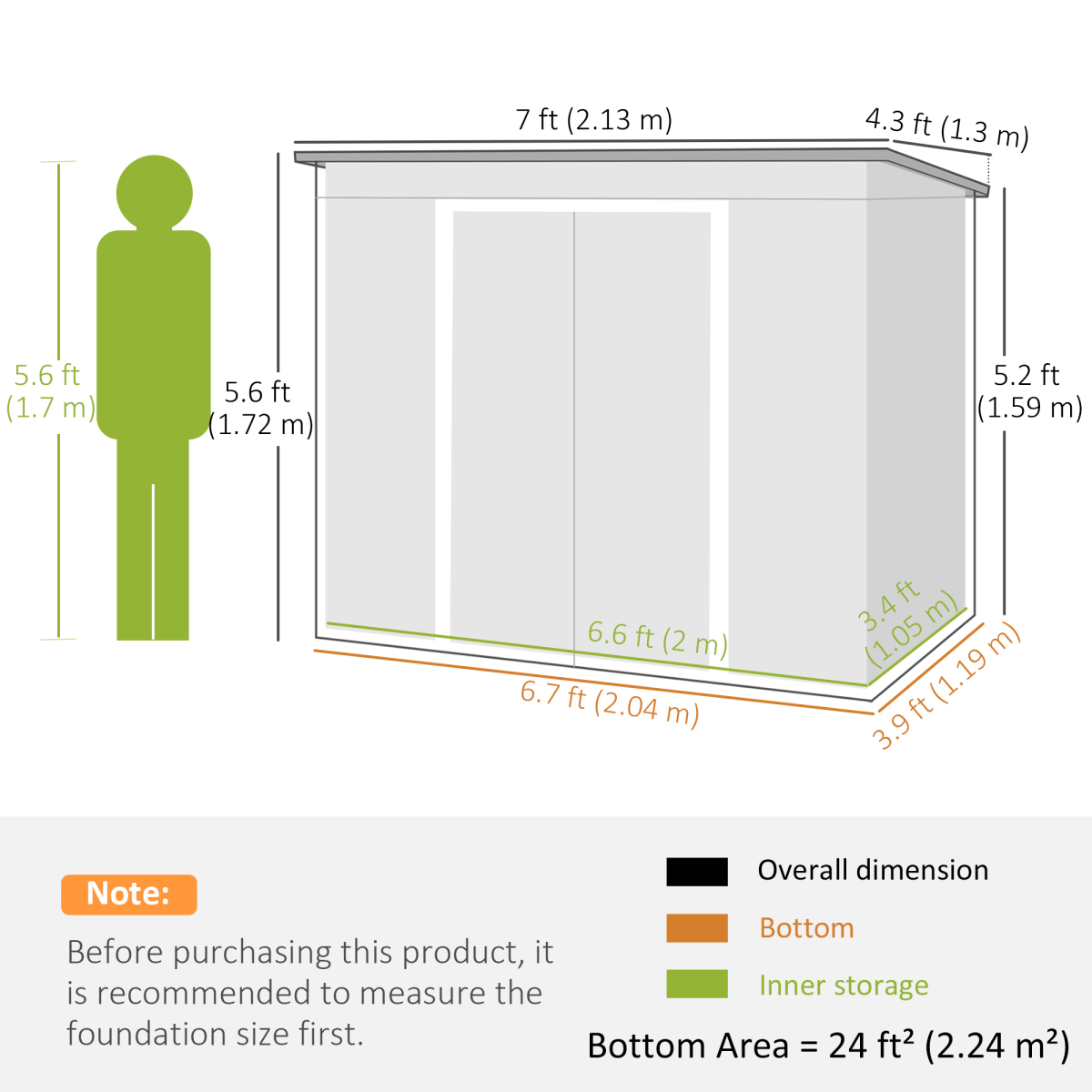 cortex-london-windsor-7-x-4ft-metal-garden-storage-shed-double-door-dark-grey