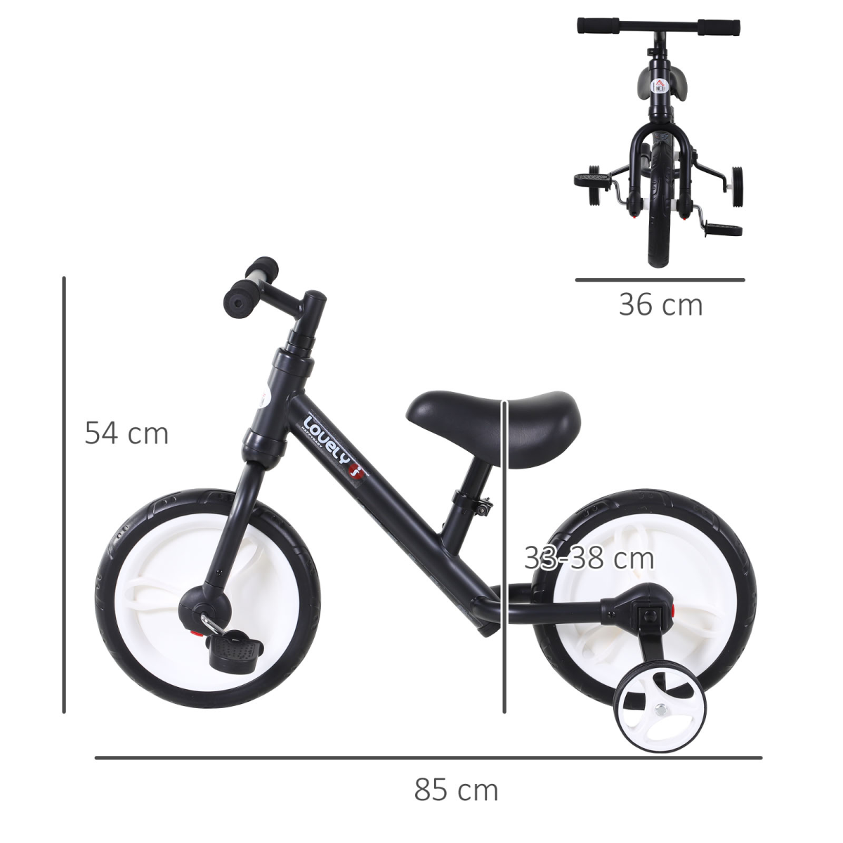 cortex-london-windsor-kids-balance-training-bike-black