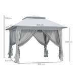 3.6 x 3m Foldable Pop-up Party Steel Frame Oxford w/ Roller Bag
