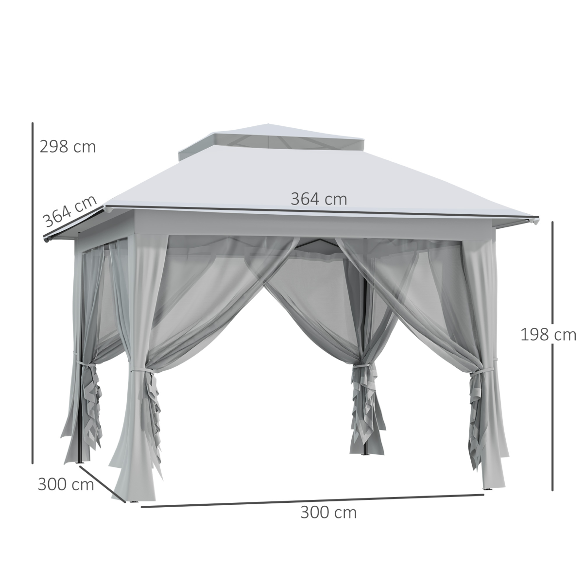 3.6 x 3m Foldable Pop-up Party Steel Frame Oxford w/ Roller Bag