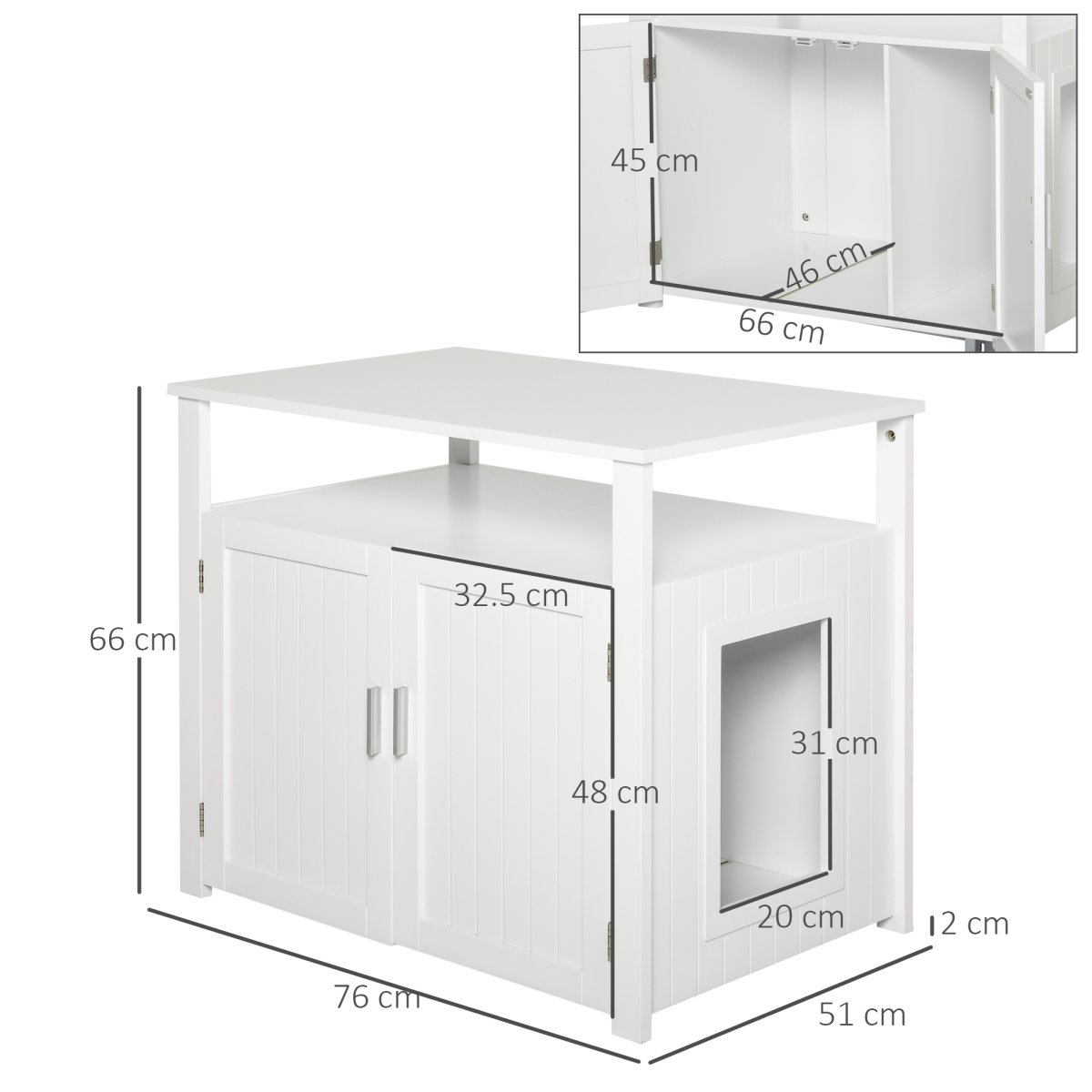 cortex-london-windsor-cat-litter-house-side-table-white