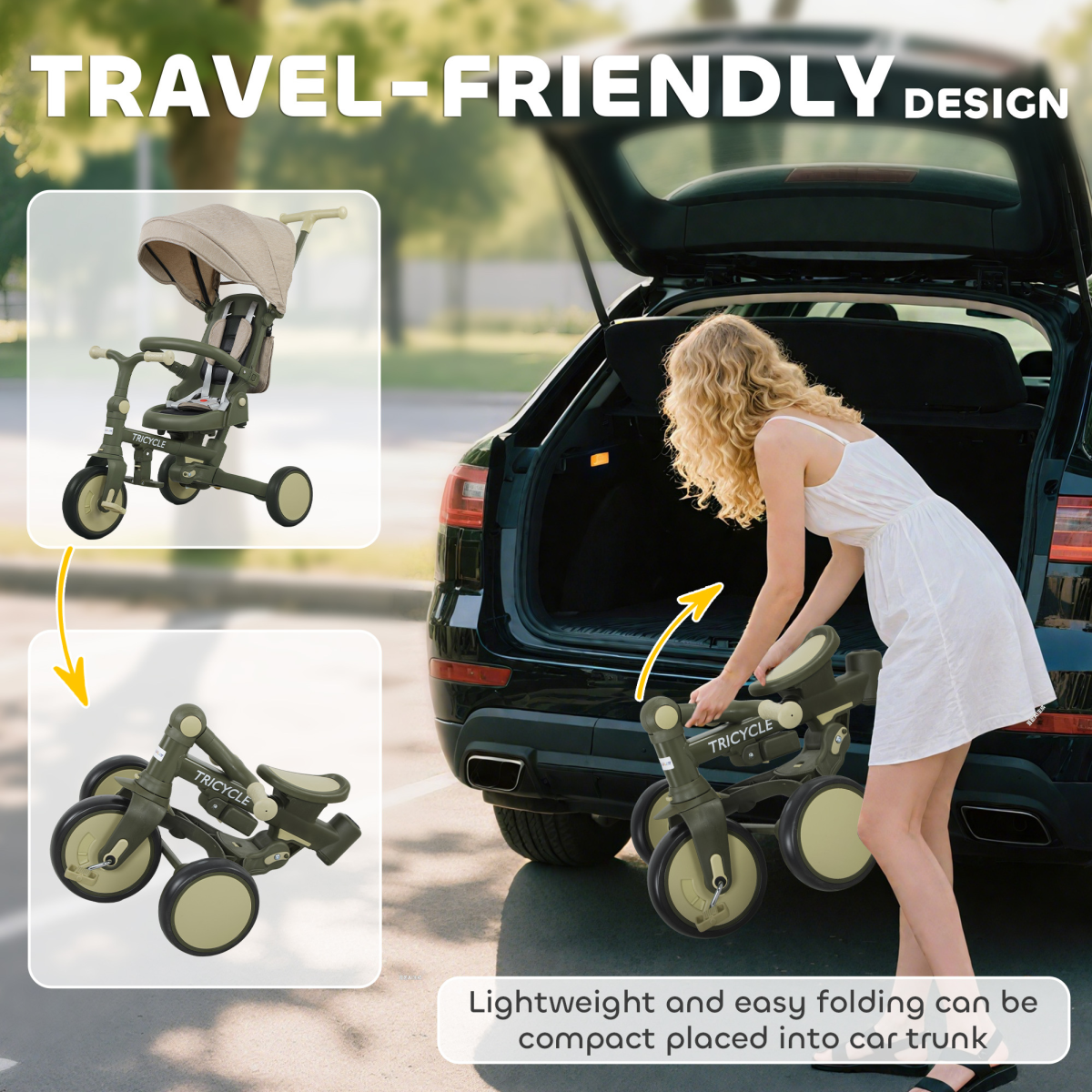 Kids Trike with Adjustable Backrest