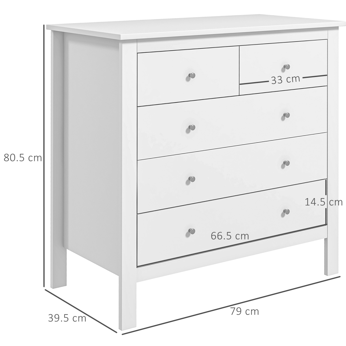 cortex-london-york-white-five-drawer-chest-of-drawers
