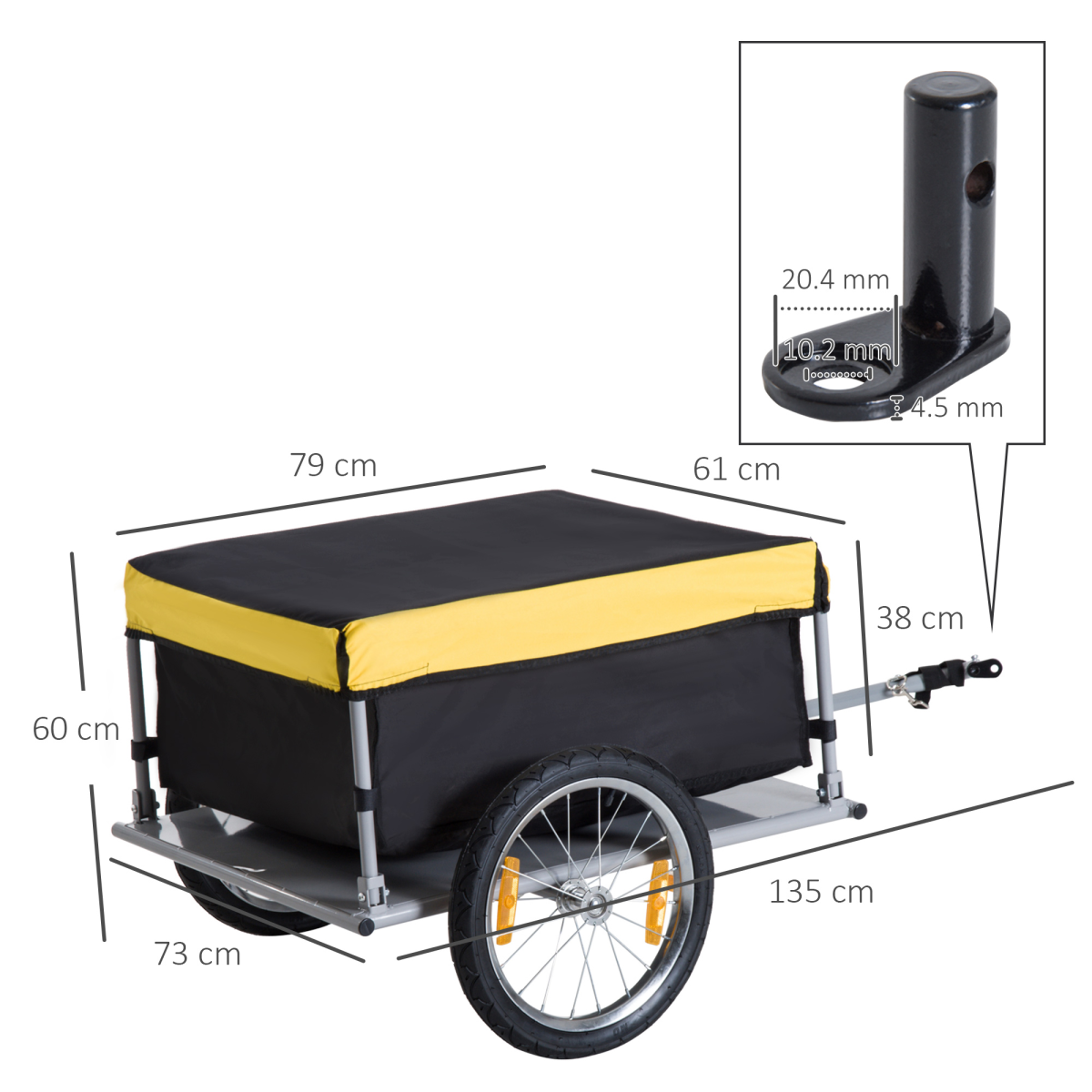cortex-london-york-steel-frame-bike-cargo-trailer-cart-yellow