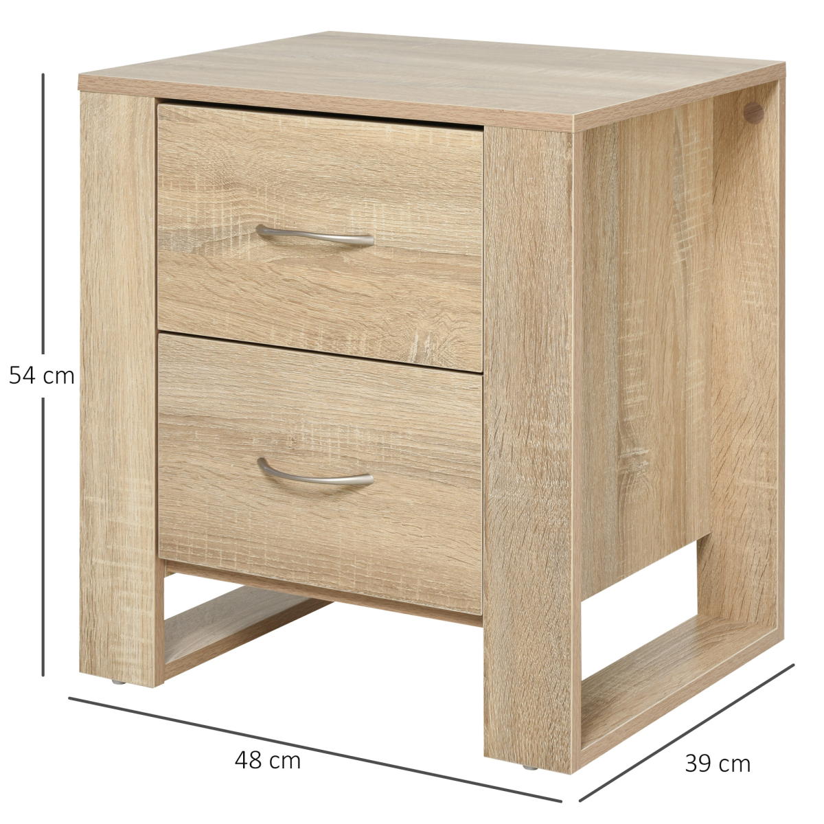 cortex-london-windsor-natural-two-drawer-particle-board-bedside-table