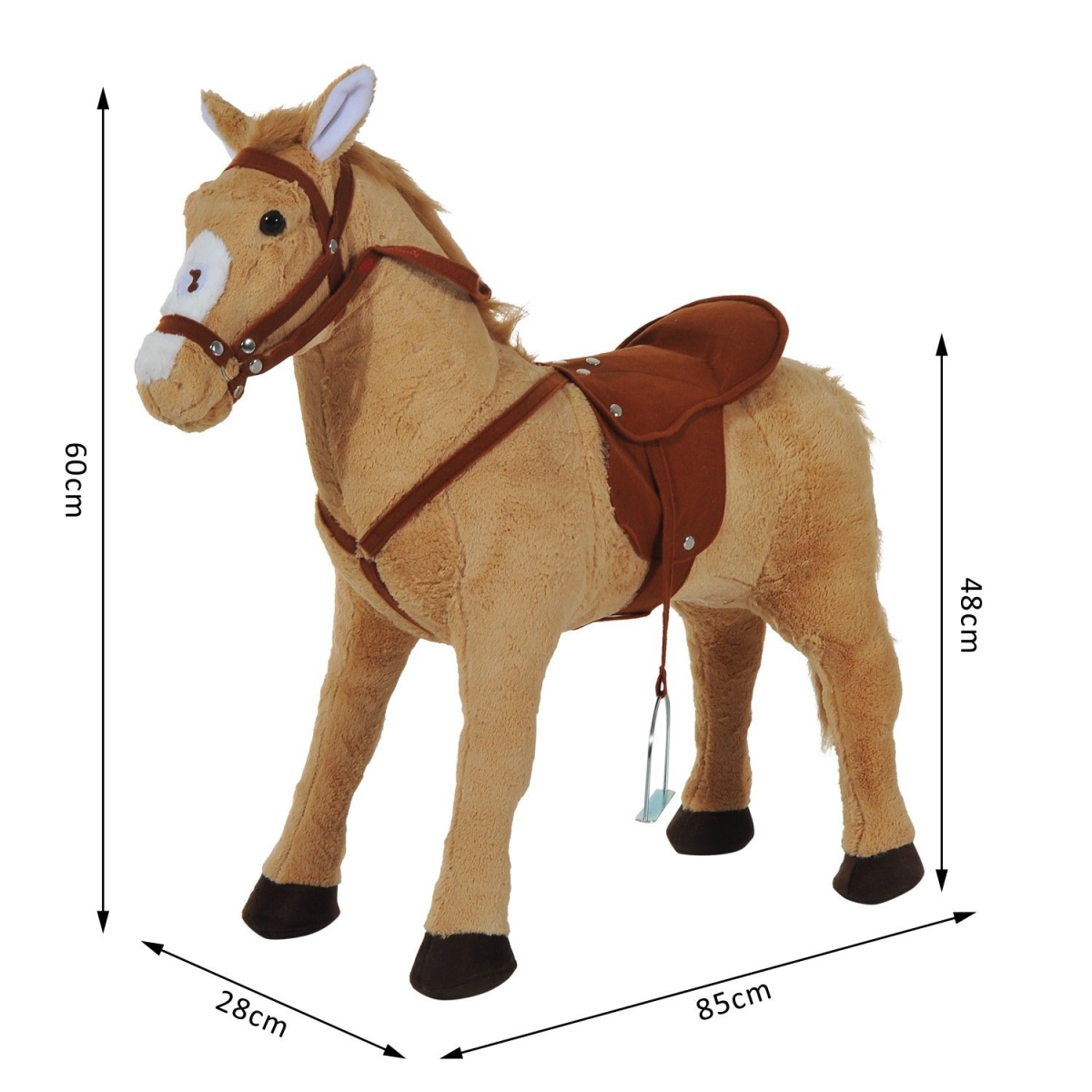 cortex-london-windsor-standing-horse-plush-ride-on-toy-neighing-sound