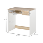 Compact Computer Table Oak