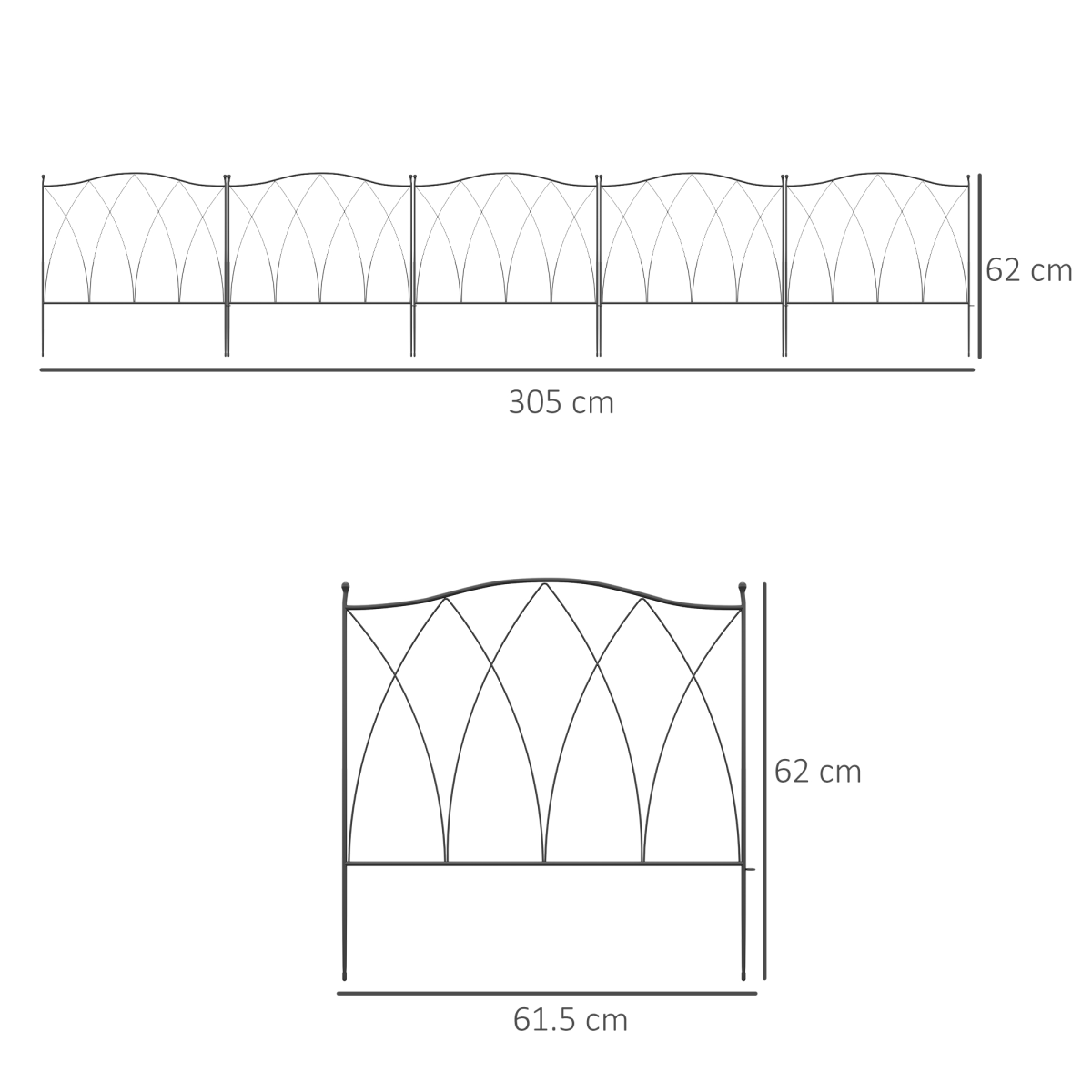cortex-london-windsor-five-piece-decorative-metal-garden-border-edging-black