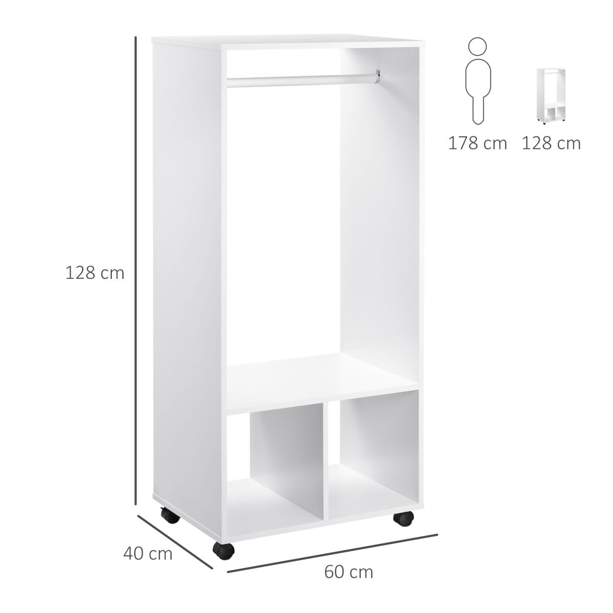 cortex-london-windsor-white-open-wardrobe-clothes-rail-aluminium-hanging-rod-shelves