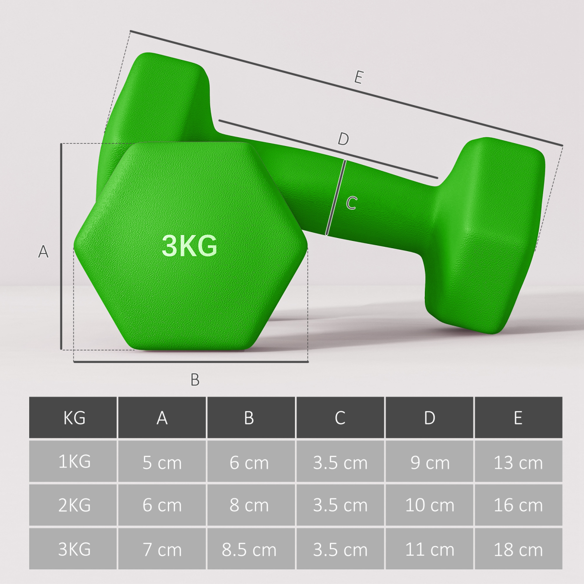 cortex-london-windsor-hex-dumbbell-set-with-rack-pink-purple-green