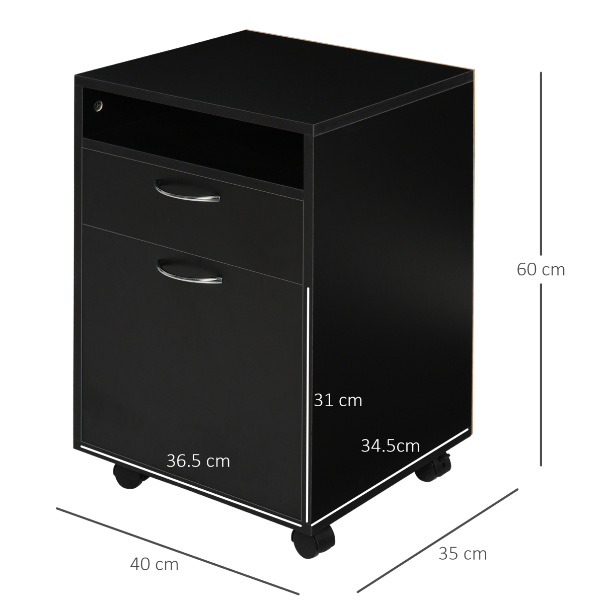 cortex-london-york-60cm-black-storage-cabinet-drawer-shelf-wheels