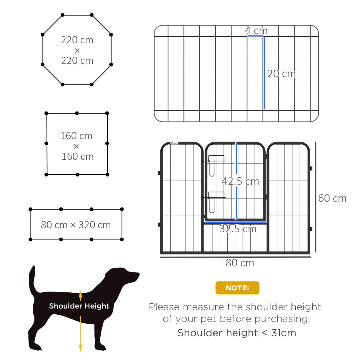 cortex-london-windsor-black-steel-dog-puppy-guinea-pig-playpen