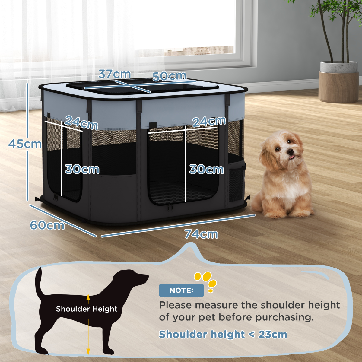 cortex-london-windsor-portable-pet-playpen-grey