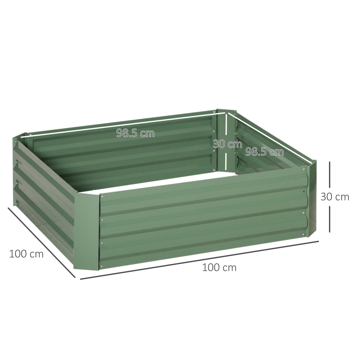 cortex-london-kensington-set-of-2-green-galvanised-steel-raised-garden-beds