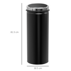 cortex-london-york-50-litre-stainless-steel-sensor-bin-black