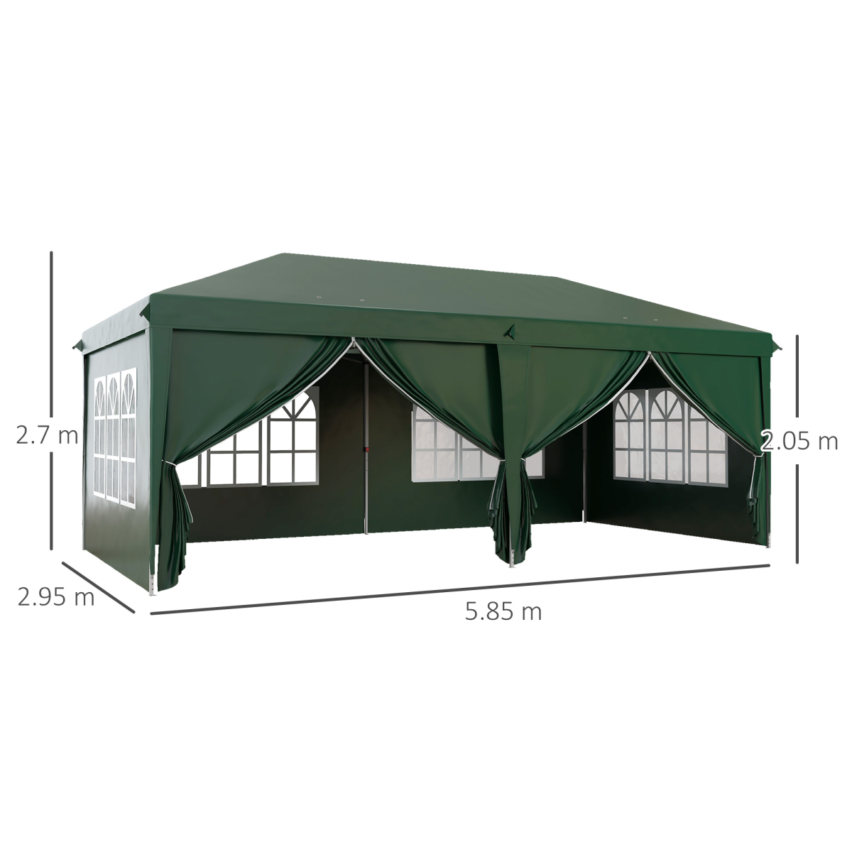 cortex-london-windsor-green-3-x-6m-pop-up-gazebo-party-tent