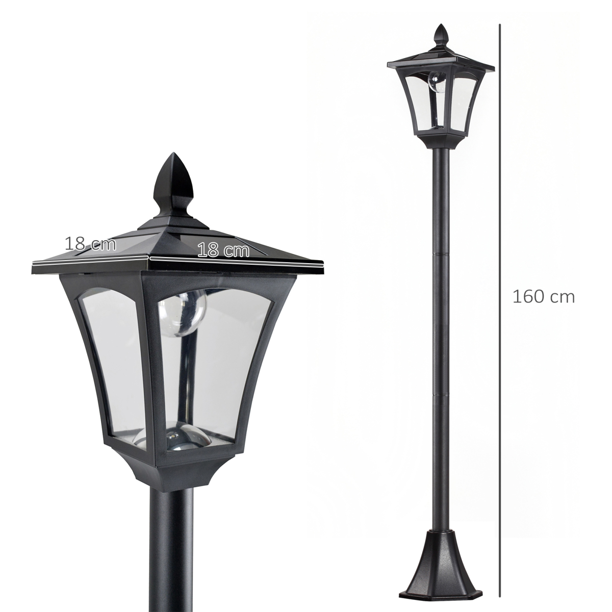cortex-london-windsor-outsunny-solar-powered-led-lamp-post-black