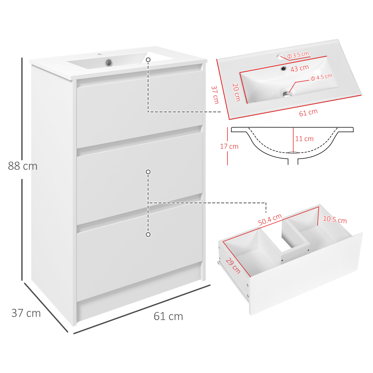 cortex-london-windsor-600mm-gloss-white-bathroom-vanity-with-basin-drawers