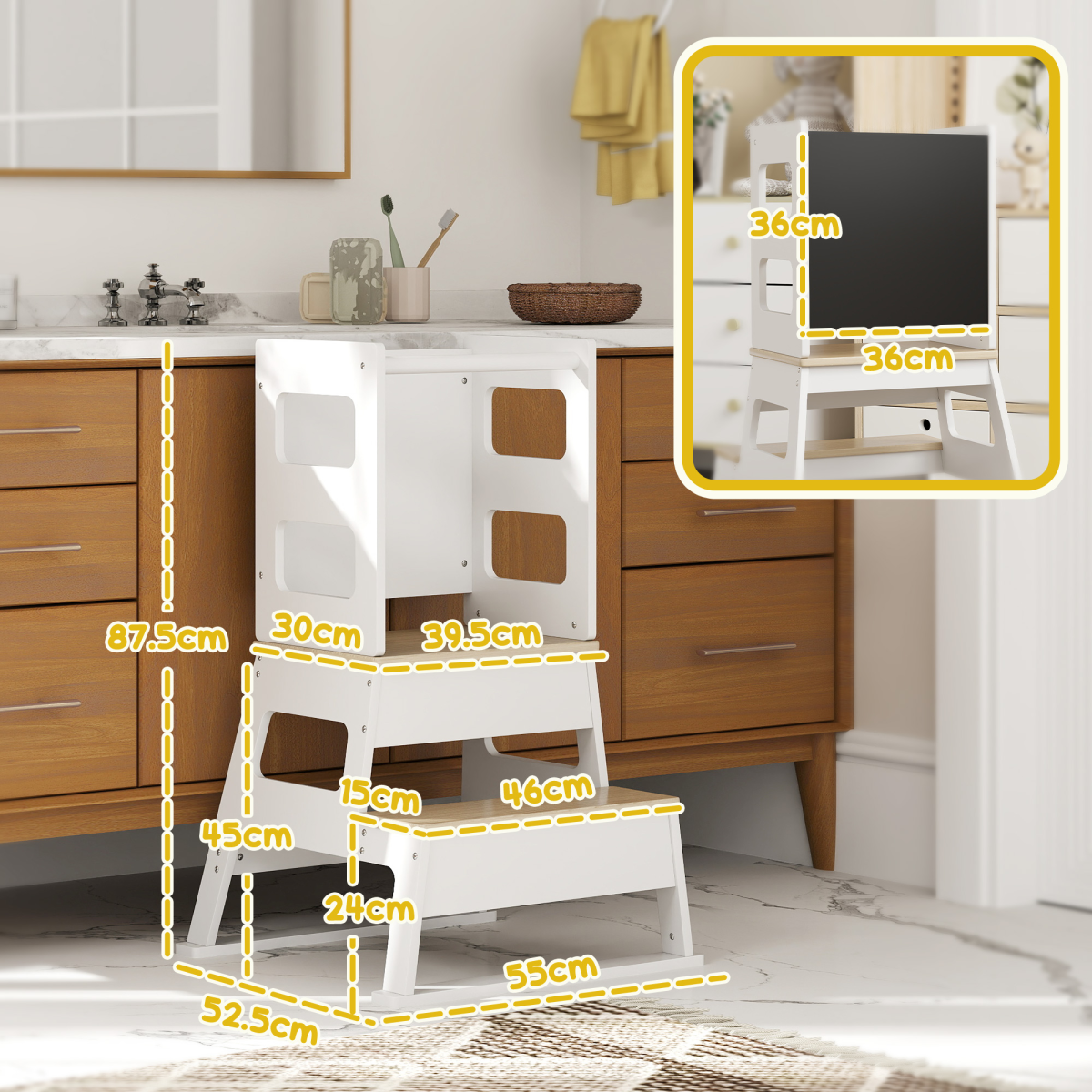 cortex-london-windsor-2-in-1-toddler-tower-with-chalkboard-white-natural-wood