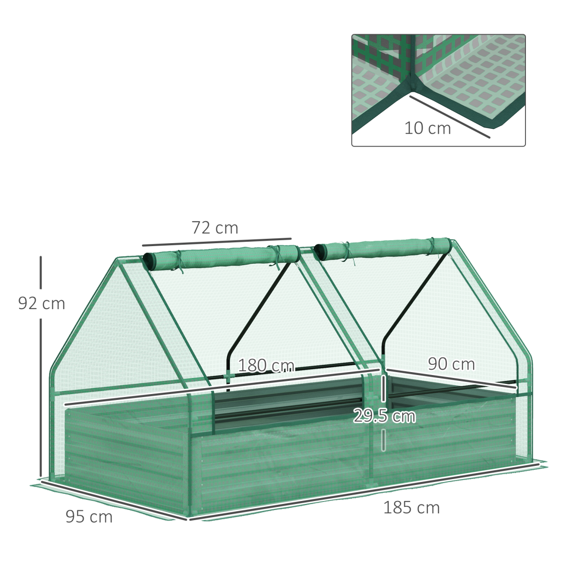 cortex-london-kew-raised-garden-bed-planter-greenhouse-green-dark-grey