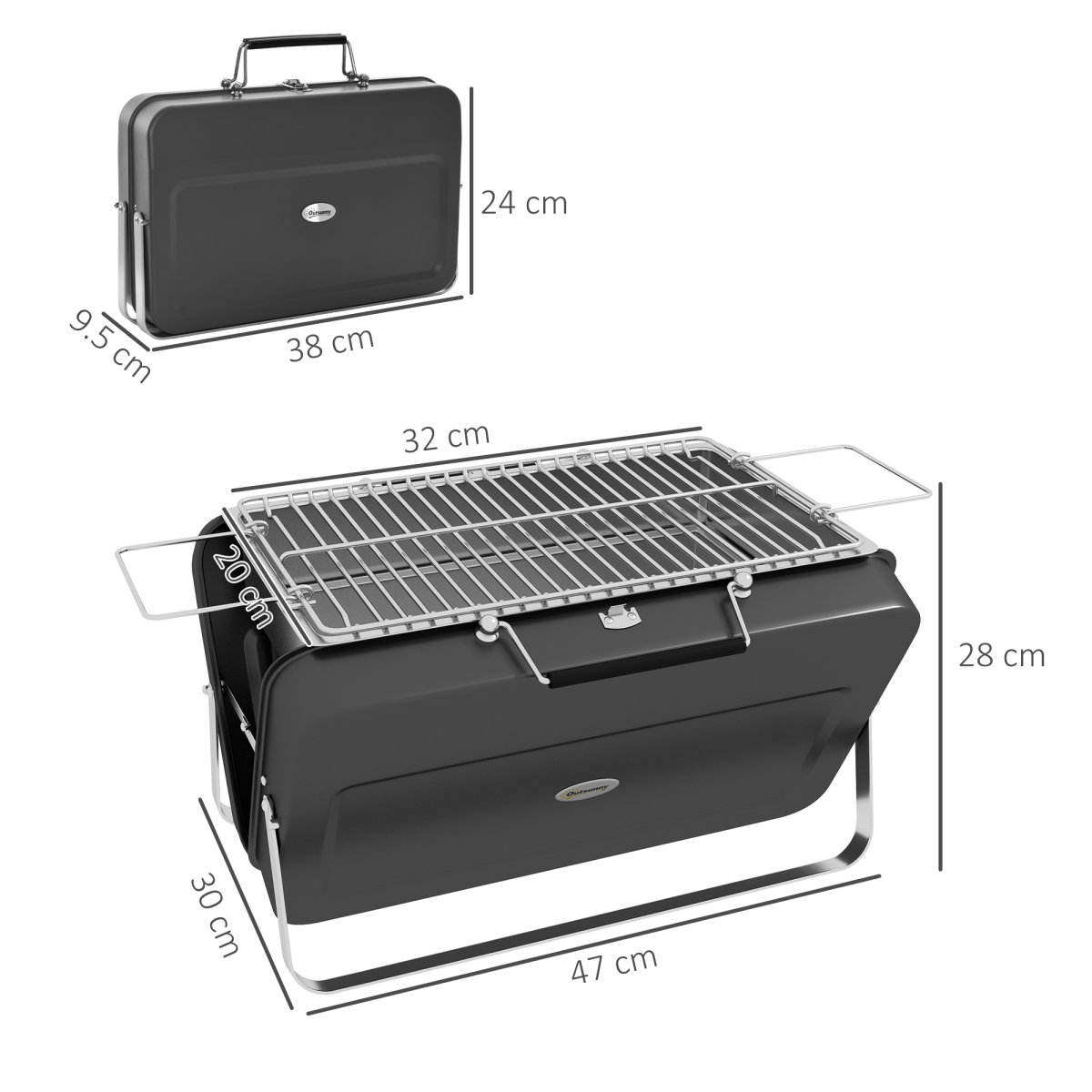 cortex-london-windsor-portable-black-bbq-grill-suitcase-design
