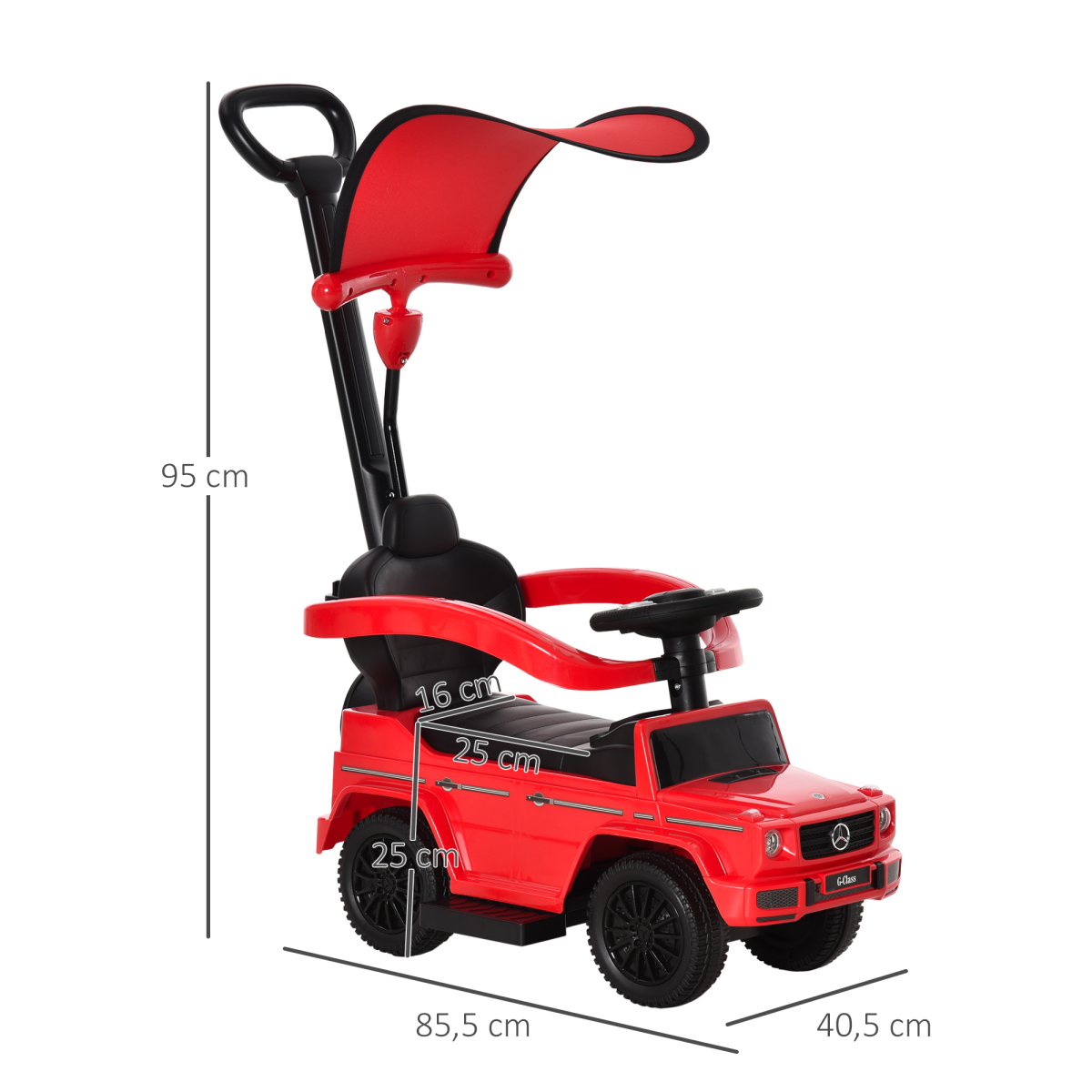 cortex-london-windsor-mercedes-benz-g350-ride-on-slider-stroller-red