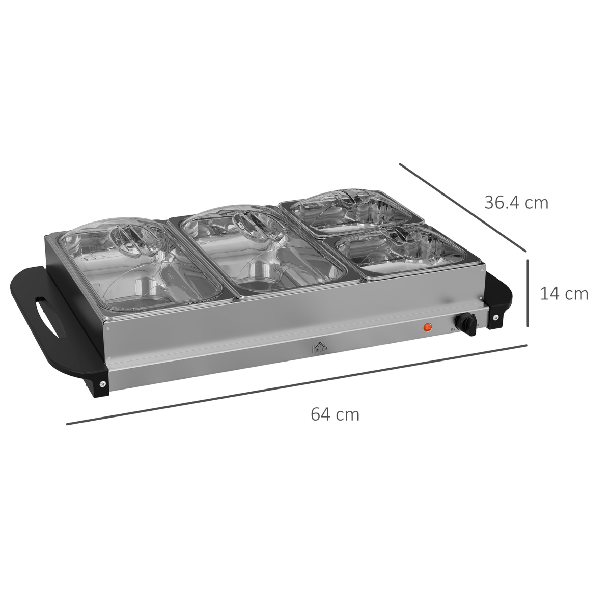 cortex-london-windsor-four-tray-electric-food-warmer-buffet-server-300w-stainless-steel-silver