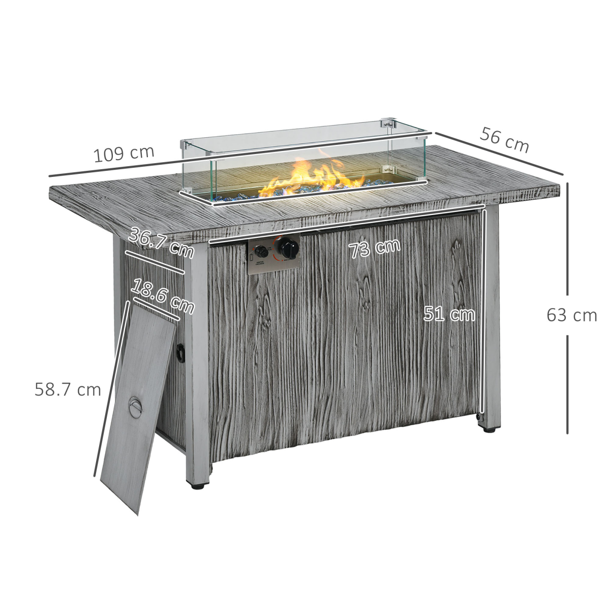 cortex-london-windsor-grey-propane-gas-fire-pit-table-50000-btu-glass-screen-cover