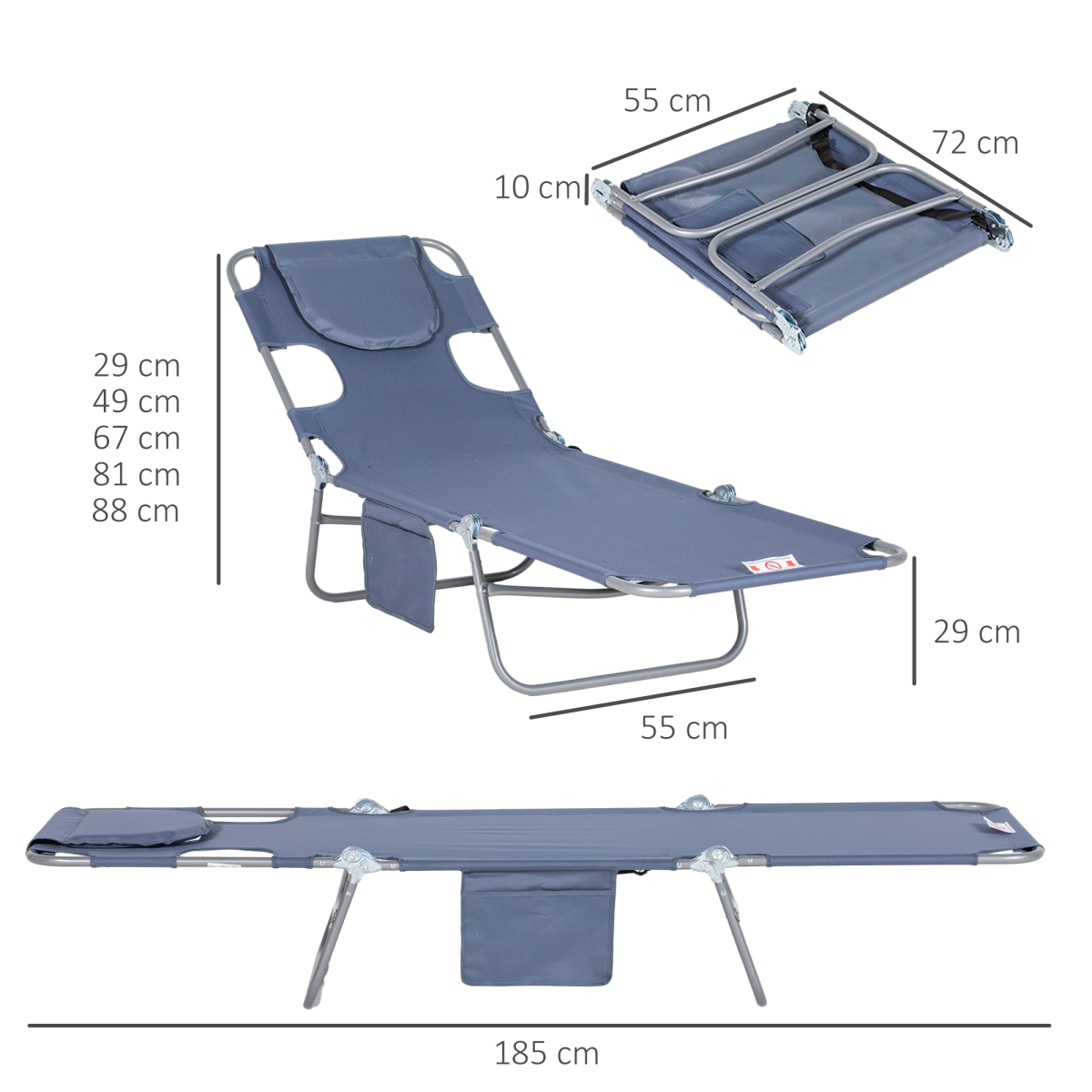 cortex-london-brighton-adjustable-beach-chaise-lounge-grey
