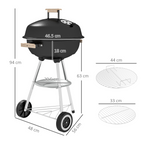 Outsunny BBQ Grill,  85H cm