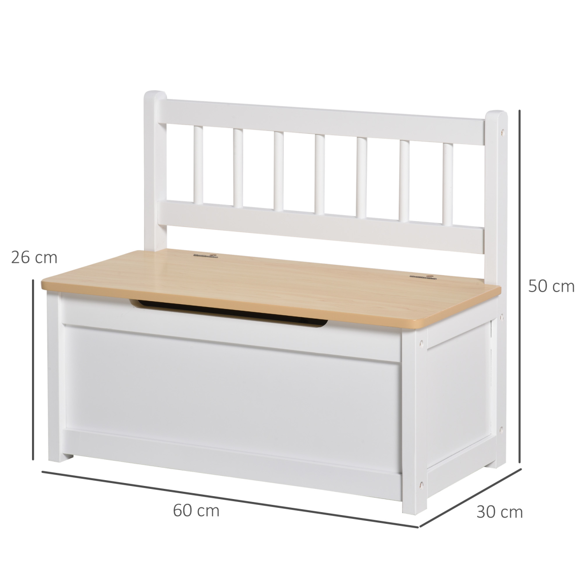 cortex-london-windsor-wooden-toy-box-seat-bench-storage-chest-white-60-x-30-x-50cm