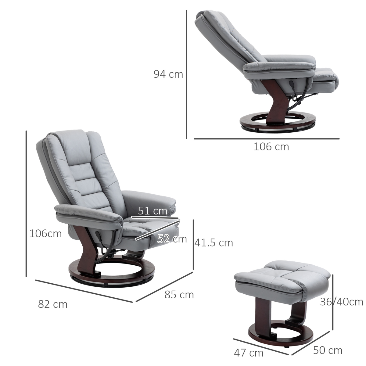 cortex-london-york-grey-swivel-manual-recliner-footrest-set-wood-base