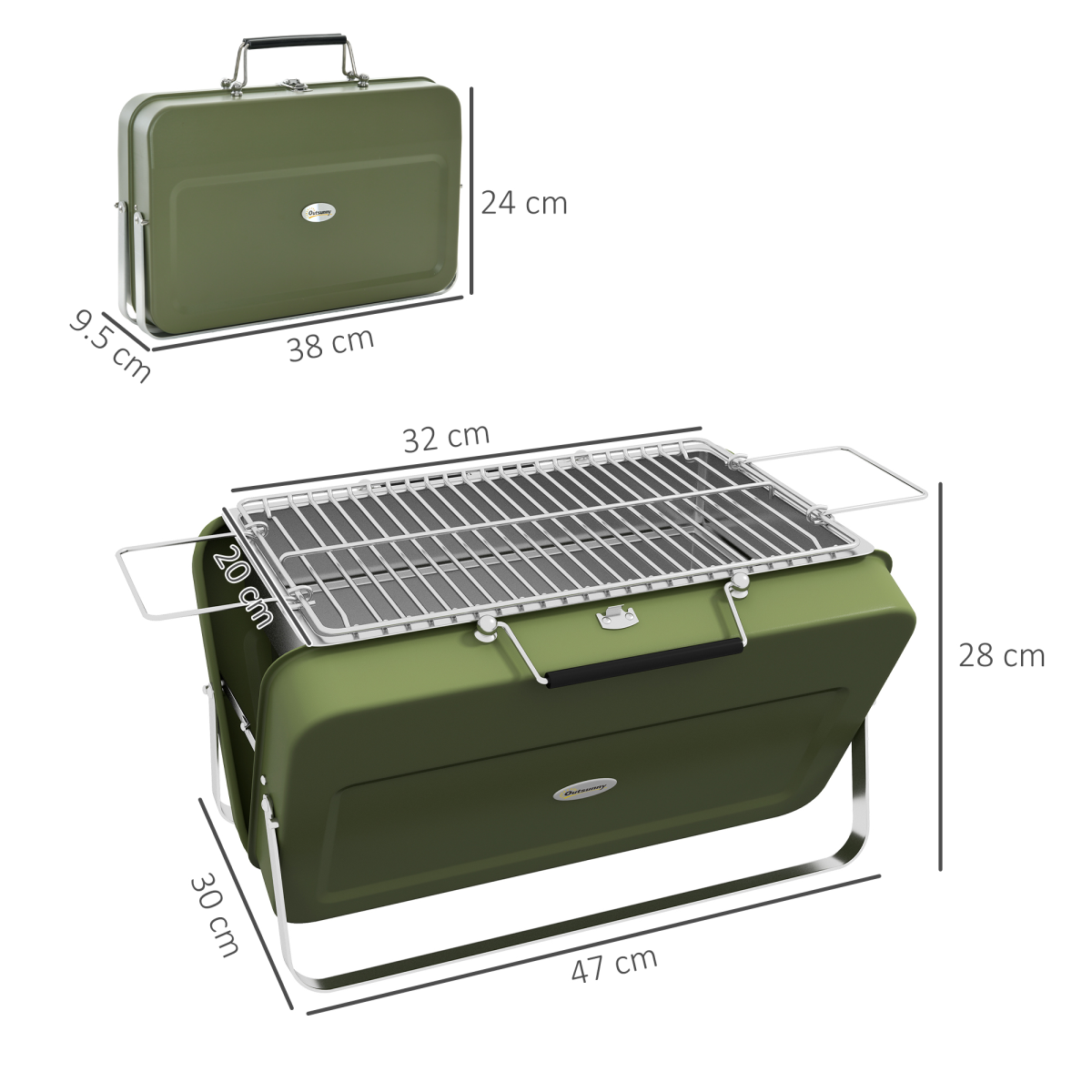 cortex-london-windsor-portable-suitcase-charcoal-bbq-grill-green