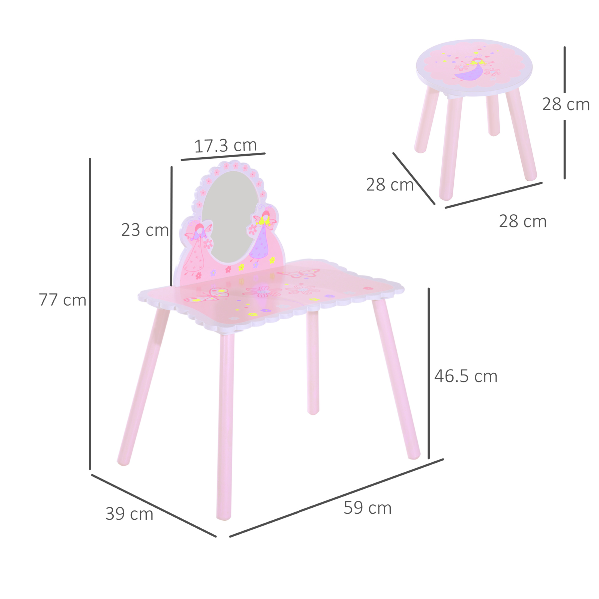cortex-london-windsor-girls-pink-dressing-table-make-up-play-set-with-chair-and-mirror