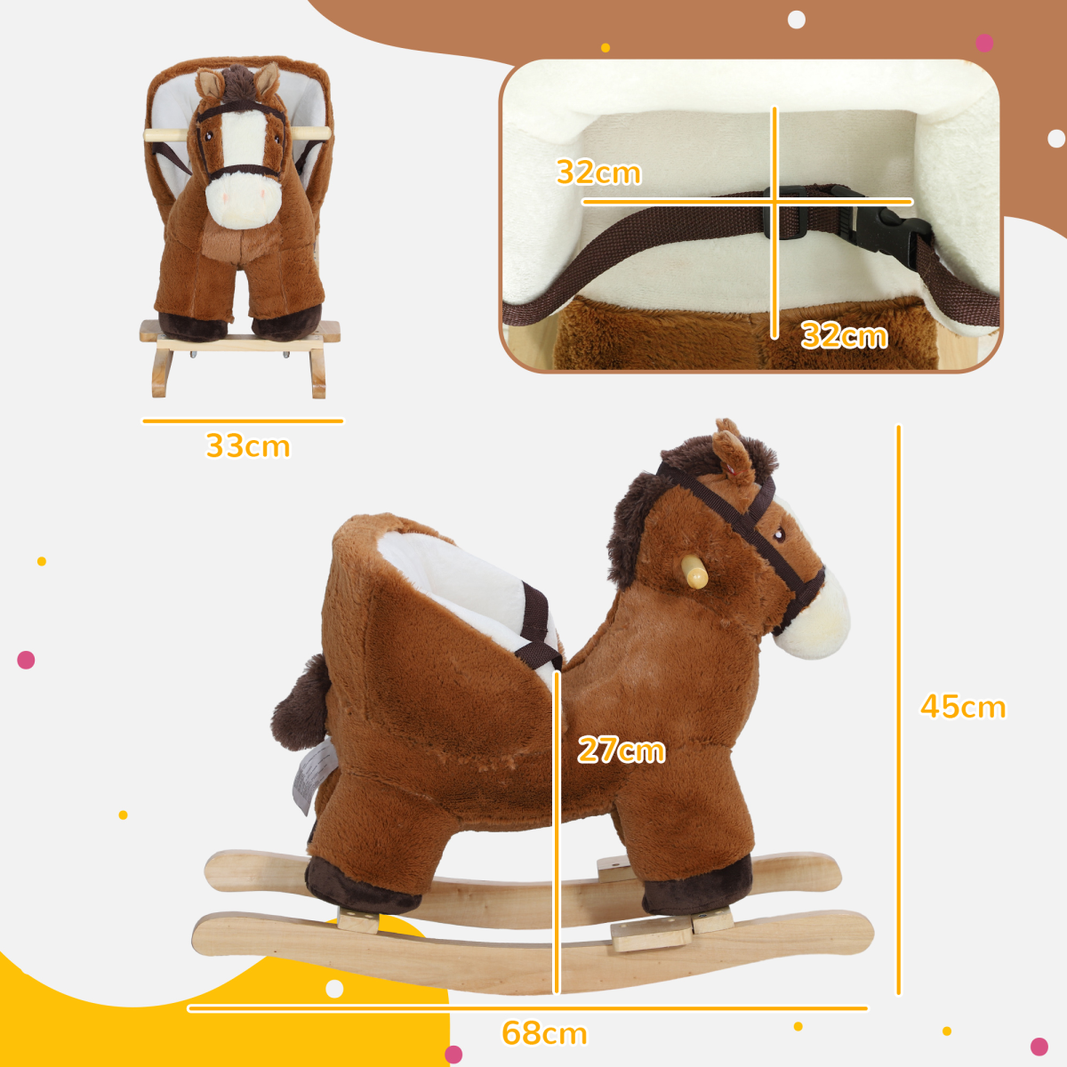 cortex-london-windsor-kids-rocking-horse-with-sound-safety-belt-brown
