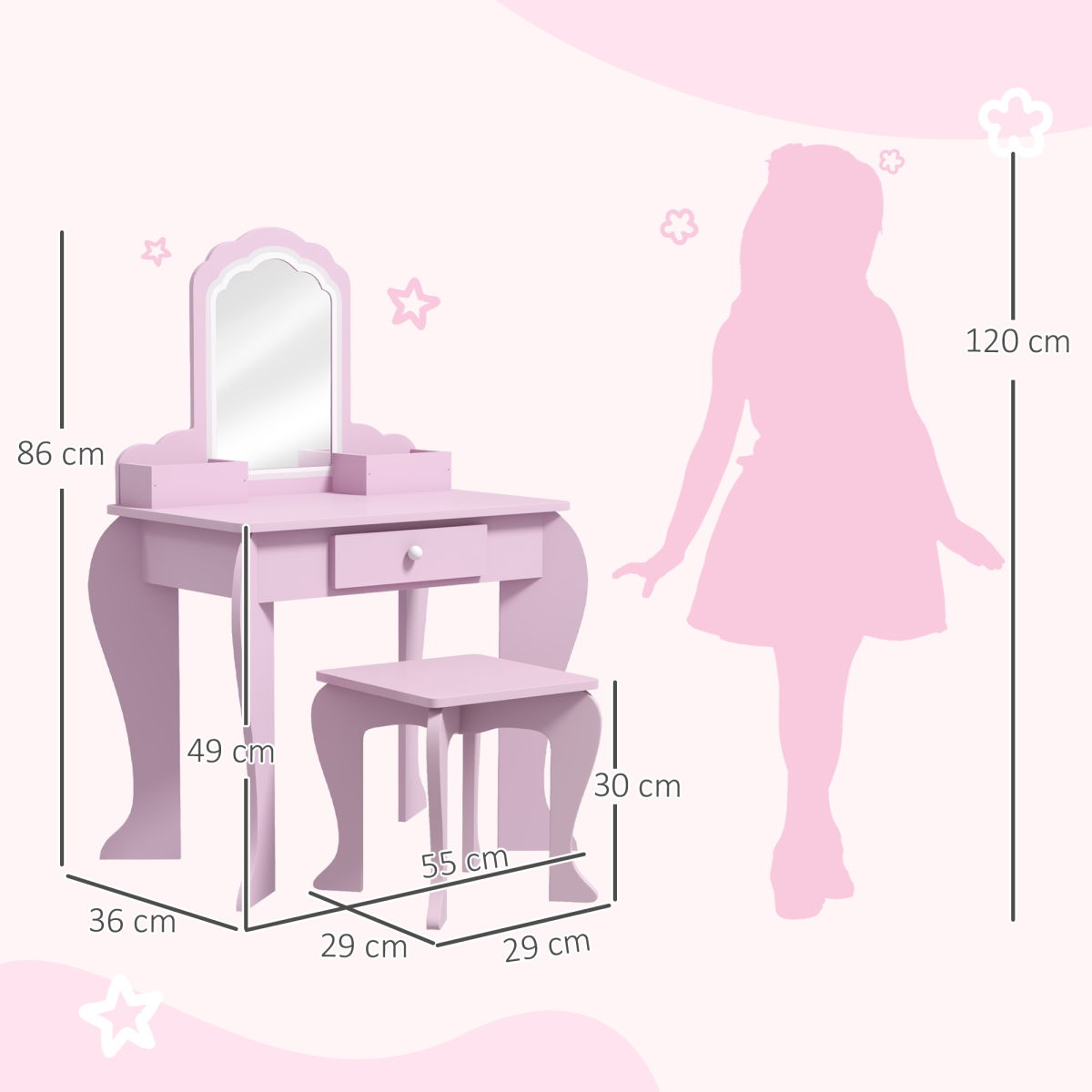 cortex-london-windsor-cloud-kids-dressing-table-pink-mirror-stool-drawer-storage