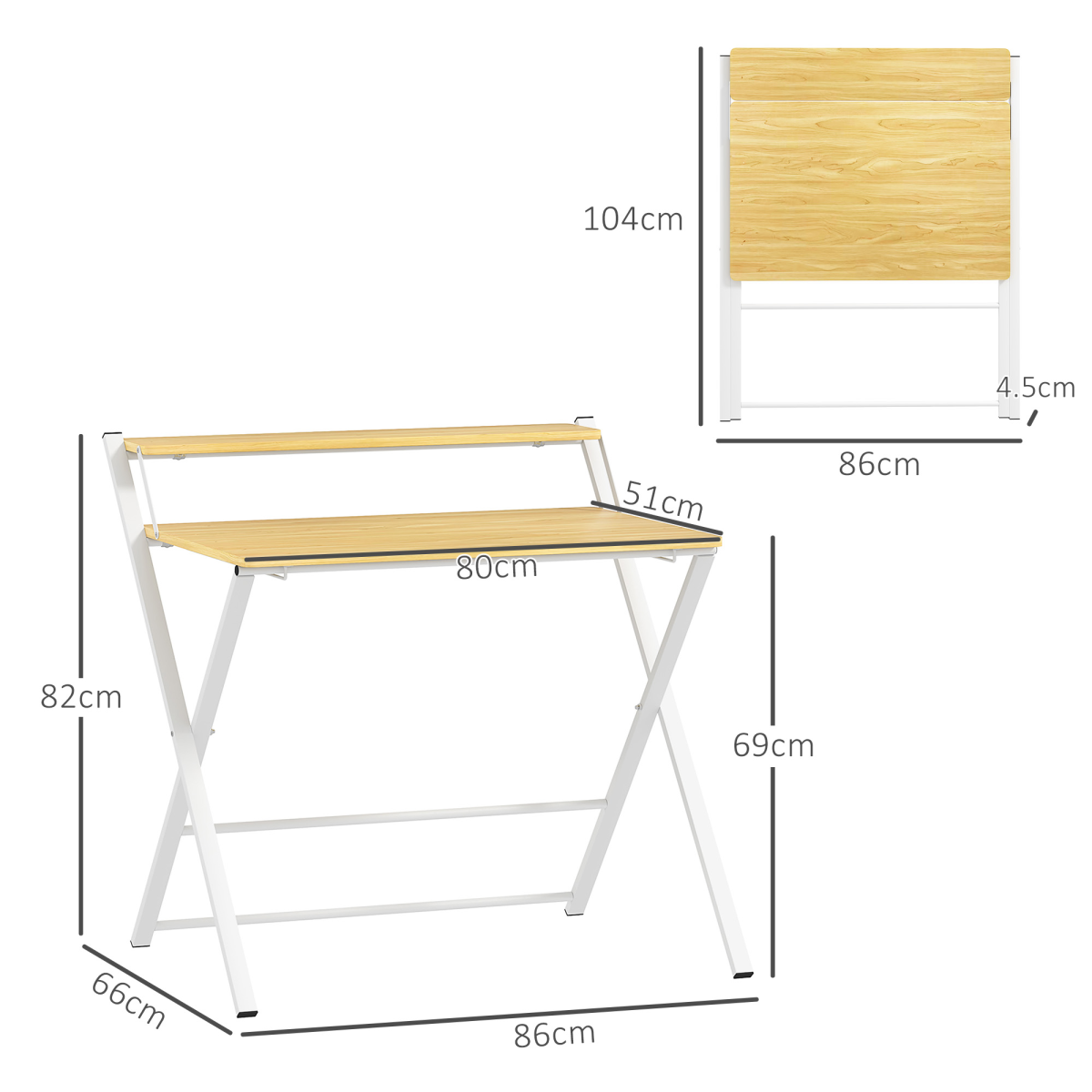 cortex-london-windsor-folding-home-office-desk-two-tier-shelf-maple-wood-effect-white