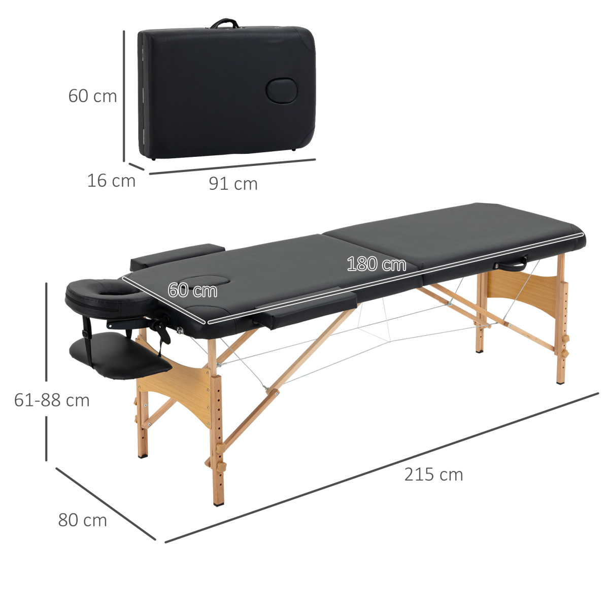 cortex-london-york-two-section-portable-massage-table-black