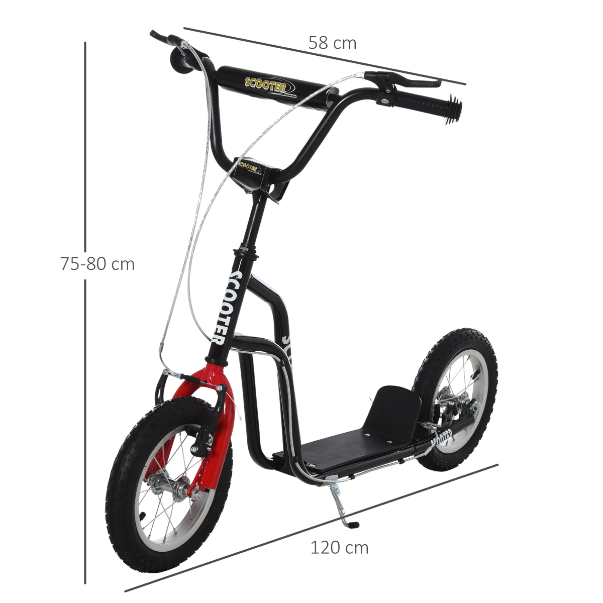 cortex-london-windsor-kids-kick-scooter-adjustable-handlebar-black