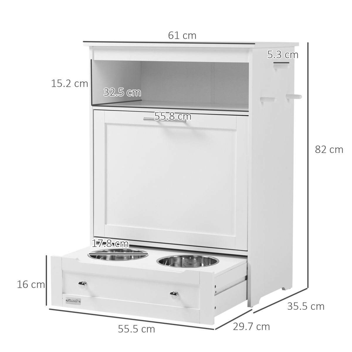 cortex-london-windsor-dog-cat-feeder-station-white-mdf-two-removable-bowls