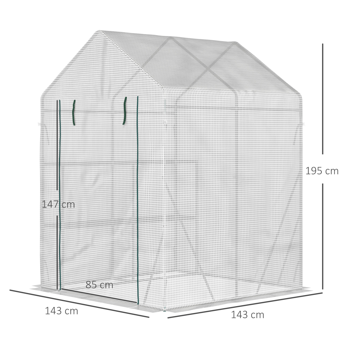 cortex-london-windsor-green-outdoor-greenhouse-143x143x195cm-pe-cover-metal-wire-shelves