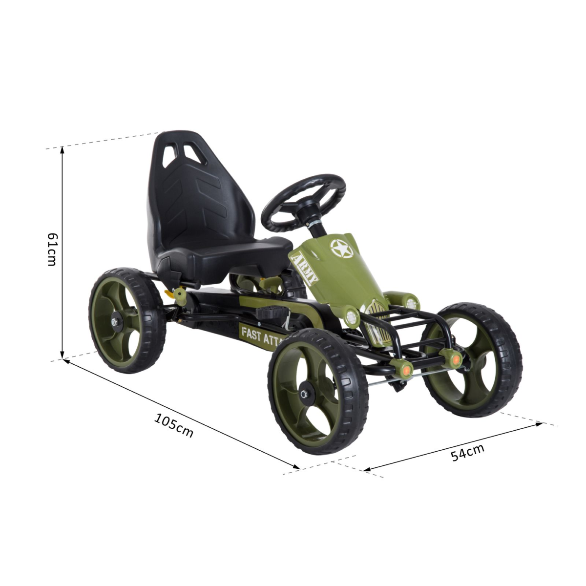 cortex-london-windsor-green-pedal-go-kart-hand-brake-racer