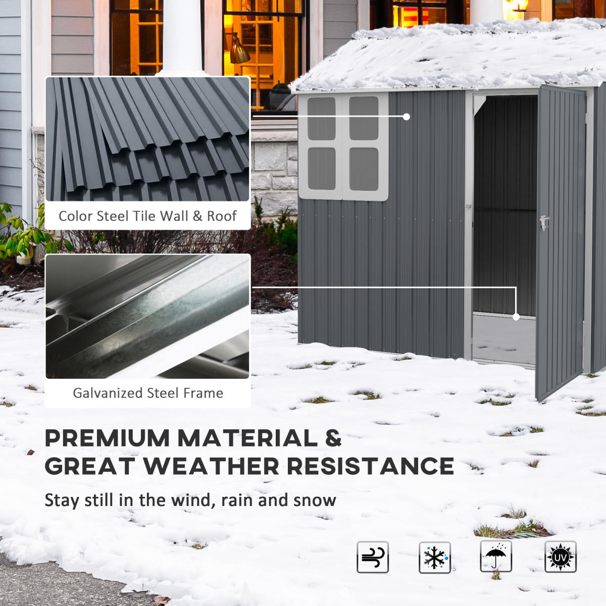 cortex-london-windsor-galvanised-steel-storage-shed-7x6ft-dark-grey-white