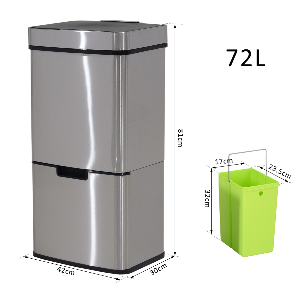 cortex-london-windsor-motion-sensor-recycling-bin-72-litre-three-compartments