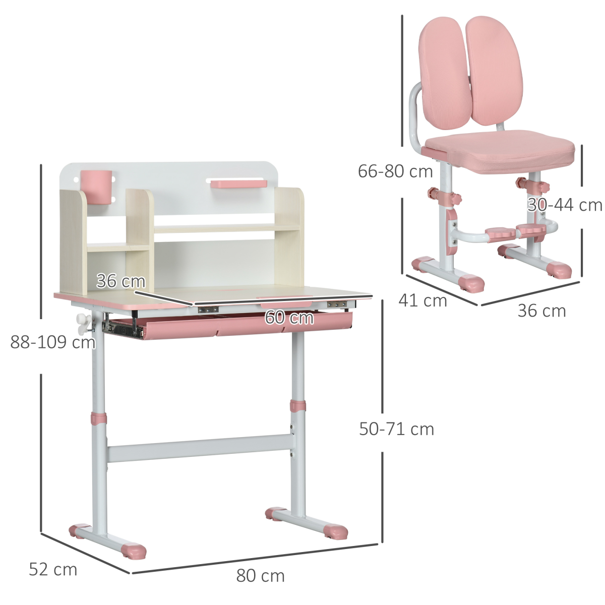 cortex-london-windsor-pink-adjustable-kids-desk-chair-set-storage