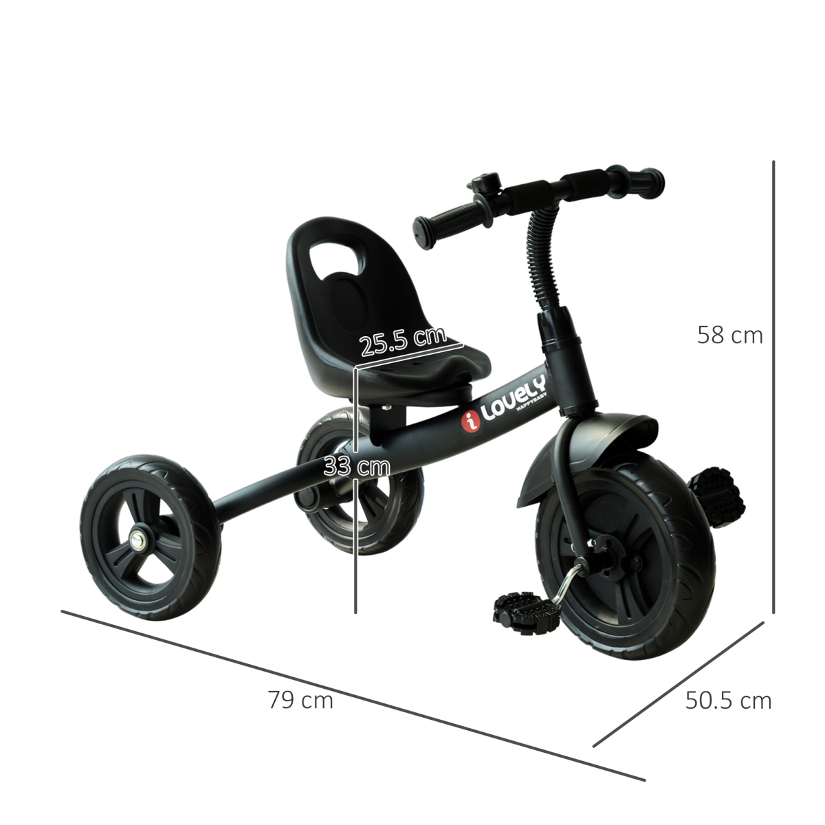 cortex-london-windsor-toddler-tricycle-three-wheel-ride-on-black