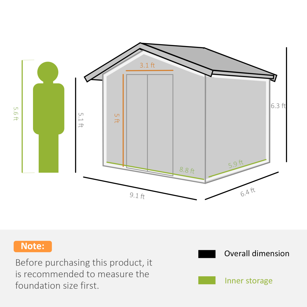cortex-london-windsor-9x6-ft-khaki-galvanised-steel-storage-shed